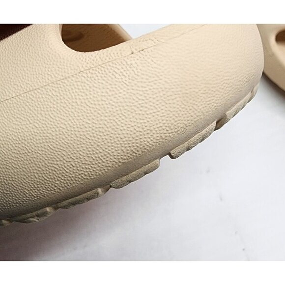 Crocs Beige Slide Classic Sandals With Dual Straps & Ventilation Holes W6 - Picture 9 of 11